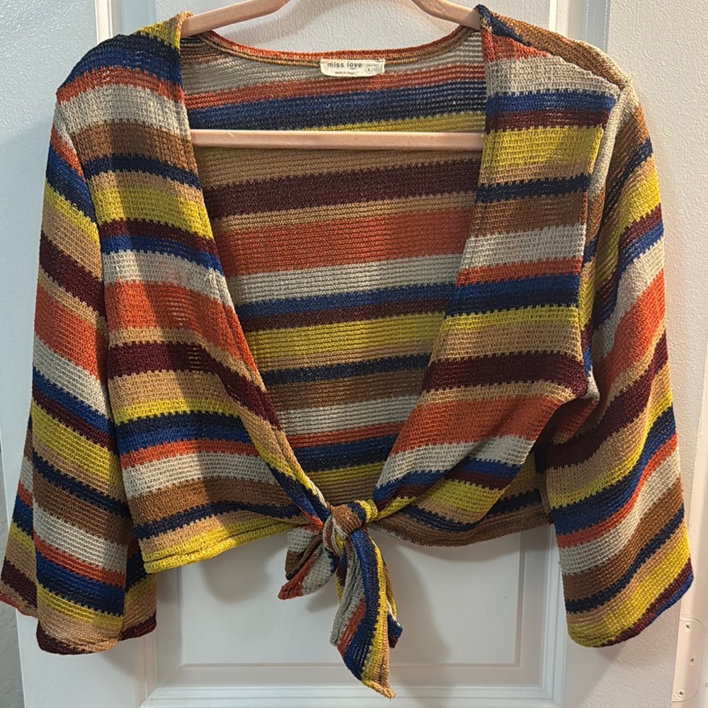 Colorful Striped Shawl / Top